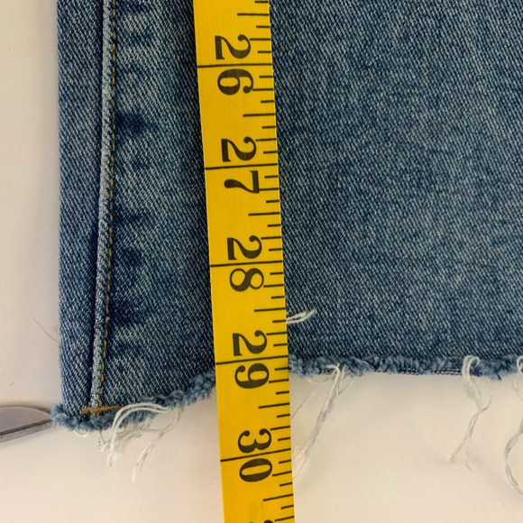 PRINCESS POLLY Trader Two Tone Wide Leg High Rise Frayed Denim Jeans NWT NFR - Picture 16 of 16